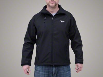 Ford Mustang Soft Shell Jacket; Black