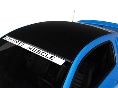 SEC10 Solid Roof Decal; Gloss Black (05-14 Mustang)