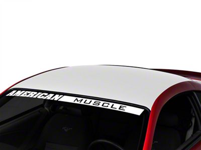 SEC10 Solid Roof Decal; White (94-04 Mustang)