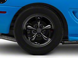 Deep Dish Bullitt Solid Gloss Black Wheel; Rear Only; 17x10.5 (94-98 Mustang)