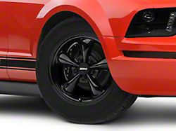 Bullitt Solid Gloss Black Wheel; 17x8; 30mm Offset (05-09 Mustang GT, V6)
