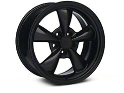 Bullitt Solid Gloss Black Wheel; 17x9 (87-93 Mustang w/ 5-Lug Conversion)