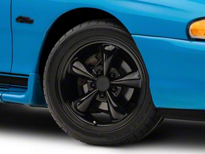 Bullitt Solid Gloss Black Wheel; 17x9 (94-98 Mustang)