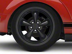 Deep Dish Bullitt Solid Gloss Black Wheel; Rear Only; 18x10; 45mm Offset (05-09 Mustang GT, V6)