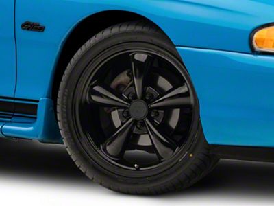 Bullitt Solid Gloss Black Wheel; 18x8; 30mm Offset (94-98 Mustang)