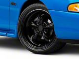 Deep Dish Bullitt Solid Gloss Black Wheel; 18x9; 30mm Offset (94-98 Mustang)