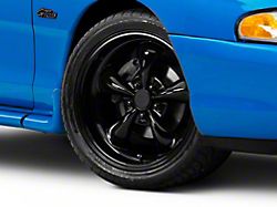 Deep Dish Bullitt Solid Gloss Black Wheel; 18x9 (94-98 Mustang)