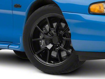 FR500 Style Solid Gloss Black Wheel; 18x9 (94-98 Mustang)