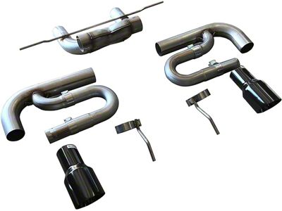 Solo Performance Muffler Delete Axle-Back Exhaust with Black Tips (16-24 Camaro SS w/o NPP Dual Mode Exhaust)