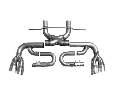 Solo Performance Muffler Delete Axle-Back Exhaust with Black Tips (16-24 Camaro SS w/ NPP Dual Mode Exhaust)