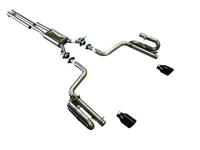 Solo Performance Super Track Pack Cat-Back Exhaust with Black Tips (15-23 3.6L Charger)