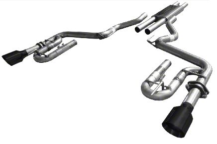 Solo Performance Cat-Back Exhaust with Black Tips (15-17 Mustang V6 Fastback)