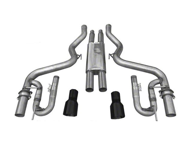 Solo Performance Mach Cat-Back Exhaust with Black Tips (15-17 Mustang GT Fastback)