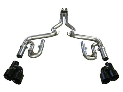 Solo Performance Mach Thunder Cat-Back Exhaust with Black Tips (18-23 Mustang GT Fastback w/o Active Exhaust)