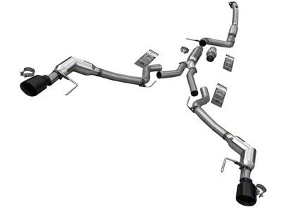 Solo Performance Turbo Back Exhaust System with Black Tips (15-23 Mustang EcoBoost Fastback w/o Active Exhaust)