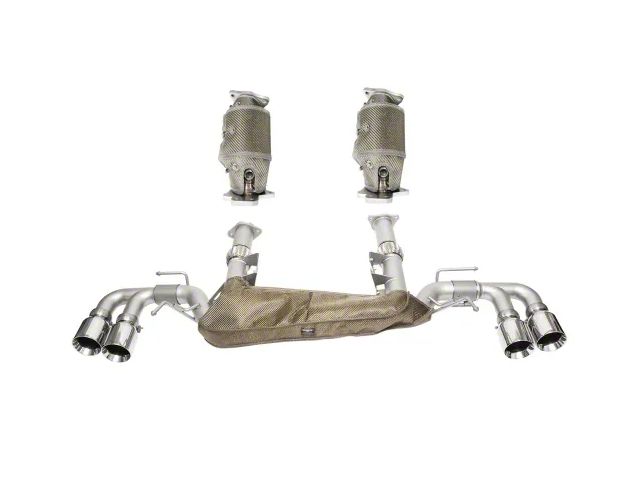 Soul Performance Sport Cat-Back Exhaust System Package with Straight Cut Jet-Hot Matte Black Tips (20-24 Corvette C8 w/ NPP Dual Mode Exhaust, Excluding Z06)