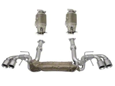 Soul Performance Valved Cat-Back Exhaust System Package with Straight Cut Brushed Tips (20-24 Corvette C8 w/ NPP Dual Mode Exhaust, Excluding Z06)