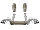 Soul Performance Valved Cat-Back Exhaust System Package with Straight Cut Polished Chrome Tips (20-24 Corvette C8 w/ NPP Dual Mode Exhaust, Excluding Z06)