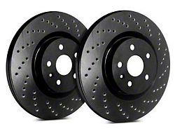 SP Performance Cross-Drilled Rotors with Black ZRC Coated; Front Pair (16-24 Camaro LS & LT w/ Single Piston Front Calipers)