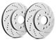 SP Performance Cross-Drilled Rotors with Gray ZRC Coating; Front Pair (10-15 V6 Camaro)