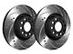 SP Performance Cross-Drilled and Slotted Rotors with Black ZRC Coated; Front Pair (10-15 V6 Camaro)