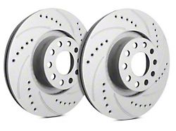 SP Performance Cross-Drilled and Slotted Rotors with Gray ZRC Coating; Front Pair (10-15 Camaro SS)