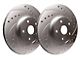 SP Performance Cross-Drilled and Slotted Rotors with Silver ZRC Coated; Front Pair (10-15 V6 Camaro)