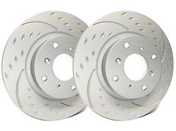 SP Performance Diamond Slot Rotors with Gray ZRC Coating; Front Pair (16-24 Camaro SS w/ 4-Piston Front Calipers; 21-24 Camaro LT1)