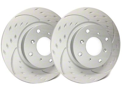 SP Performance Diamond Slot Rotors with Gray ZRC Coating; Front Pair (16-24 Camaro SS w/ 4-Piston Front Calipers; 21-24 Camaro LT1)