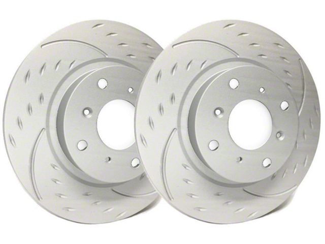 SP Performance Diamond Slot Rotors with Gray ZRC Coating; Front Pair (16-24 Camaro LS & LT w/ Single Piston Front Calipers)