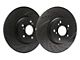 SP Performance Double Drilled and Slotted Rotors with Black ZRC Coated; Rear Pair (10-15 Camaro SS; 12-24 Camaro ZL1)