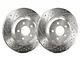 SP Performance Double Drilled and Slotted Rotors with Silver ZRC Coated; Front Pair (10-15 Camaro SS)