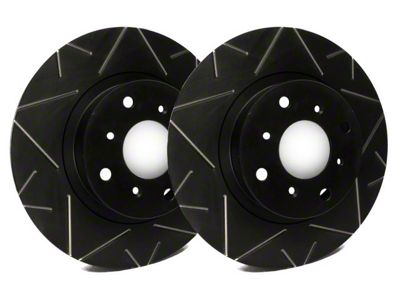 SP Performance Peak Series Slotted Rotors with Black ZRC Coated; Front Pair (10-15 V6 Camaro)