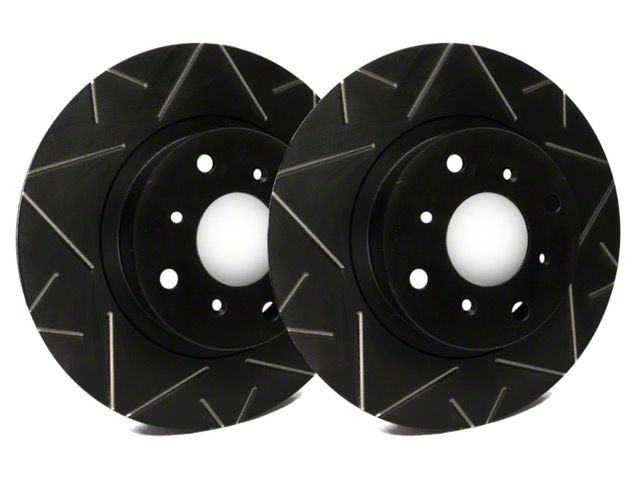 SP Performance Peak Series Slotted Rotors with Black ZRC Coated; Front Pair (16-24 Camaro SS w/ 4-Piston Front Calipers)