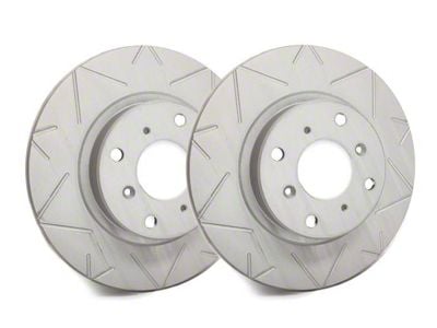 SP Performance Peak Series Slotted Rotors with Gray ZRC Coating; Front Pair (10-15 V6 Camaro)