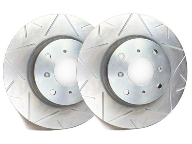 SP Performance Peak Series Slotted Rotors with Silver ZRC Coated; Rear Pair (16-24 Camaro SS w/ 4-Piston Front Calipers)