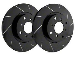 SP Performance Slotted Rotors with Black ZRC Coated; Front Pair (10-15 Camaro SS)