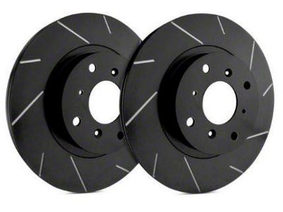 SP Performance Slotted Rotors with Black ZRC Coated; Front Pair (16-24 Camaro SS w/ 4-Piston Front Calipers)