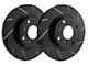 SP Performance Slotted Rotors with Black ZRC Coated; Rear Pair (10-15 V6 Camaro)