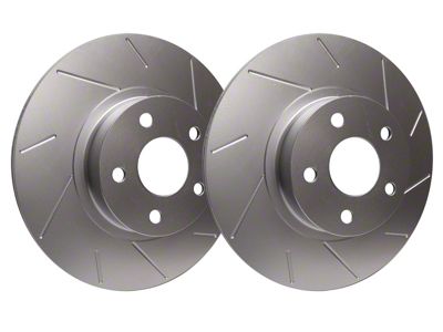 SP Performance Slotted Rotors with Silver ZRC Coated; Rear Pair (10-15 V6 Camaro)