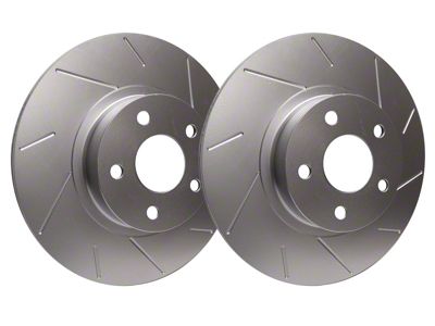 SP Performance Slotted Rotors with Silver ZRC Coated; Rear Pair (16-24 Camaro LS, LT)