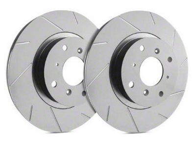 SP Performance Slotted Rotors with Silver ZRC Coated; Rear Pair (16-24 Camaro SS w/ 4-Piston Front Calipers)