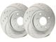 SP Performance Diamond Slot Rotors with Gray ZRC Coating; Front Pair (09-23 Challenger GT, R/T, T/A; 11-23 Challenger SE, SXT w/ Dual Piston Front Calipers)