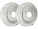 SP Performance Diamond Slot Rotors with Gray ZRC Coating; Rear Pair (09-10 Challenger SE; 11-23 Challenger SE, SXT w/ Single Piston Front Calipers)