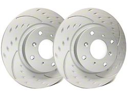 SP Performance Diamond Slot Rotors with Gray ZRC Coating; Rear Pair (08-14 Challenger SRT8; 15-16 Challenger Scat Pack; 2017 Challenger R/T 392; 18-23 Challenger w/ 4-Piston Front Calipers)