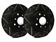 SP Performance Peak Series Slotted Rotors with Black Zinc Plating; Rear Pair (09-10 Challenger SE; 11-23 Challenger SE, SXT w/ Single Piston Front Calipers)
