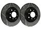 SP Performance Peak Series Slotted Rotors with Black Zinc Plating; Rear Pair (09-23 Challenger GT, R/T, T/A; 11-23 Challenger SE, SXT w/ Dual Piston Front Calipers)