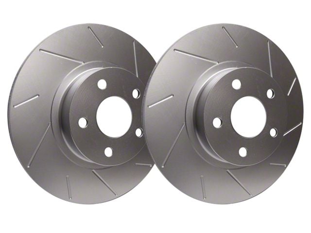 SP Performance Slotted Rotors with Silver Zinc Plating; Front Pair (09-23 Challenger GT, R/T, T/A; 11-23 Challenger SE, SXT w/ Dual Piston Front Calipers)