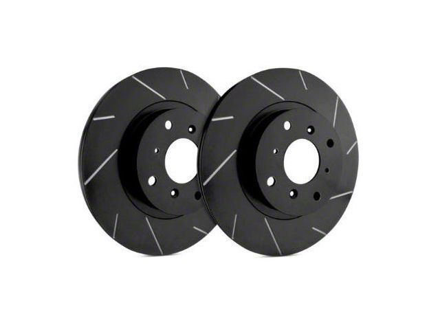 SP Performance Slotted Rotors with Black ZRC Coating; Rear Pair (09-10 Challenger SE; 11-23 Challenger SE, SXT w/ Single Piston Front Calipers)