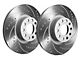 SP Performance Cross-Drilled and Slotted Rotors with Gray ZRC Coating; Rear Pair (06-23 V6 Charger w/ Single Piston Front Calipers)